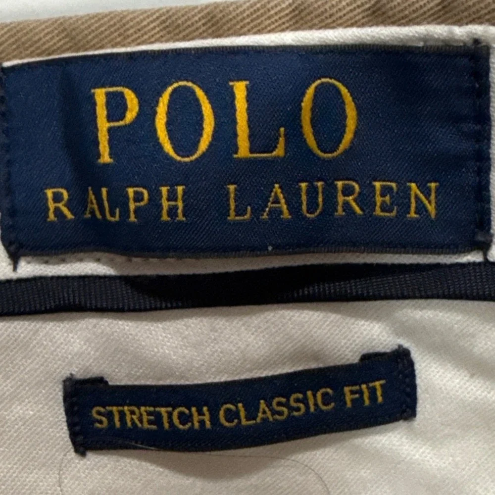 Polo Ralph Lauren Chinos Men 36x34 Tan Excellent Stretch Classic Fit Pants